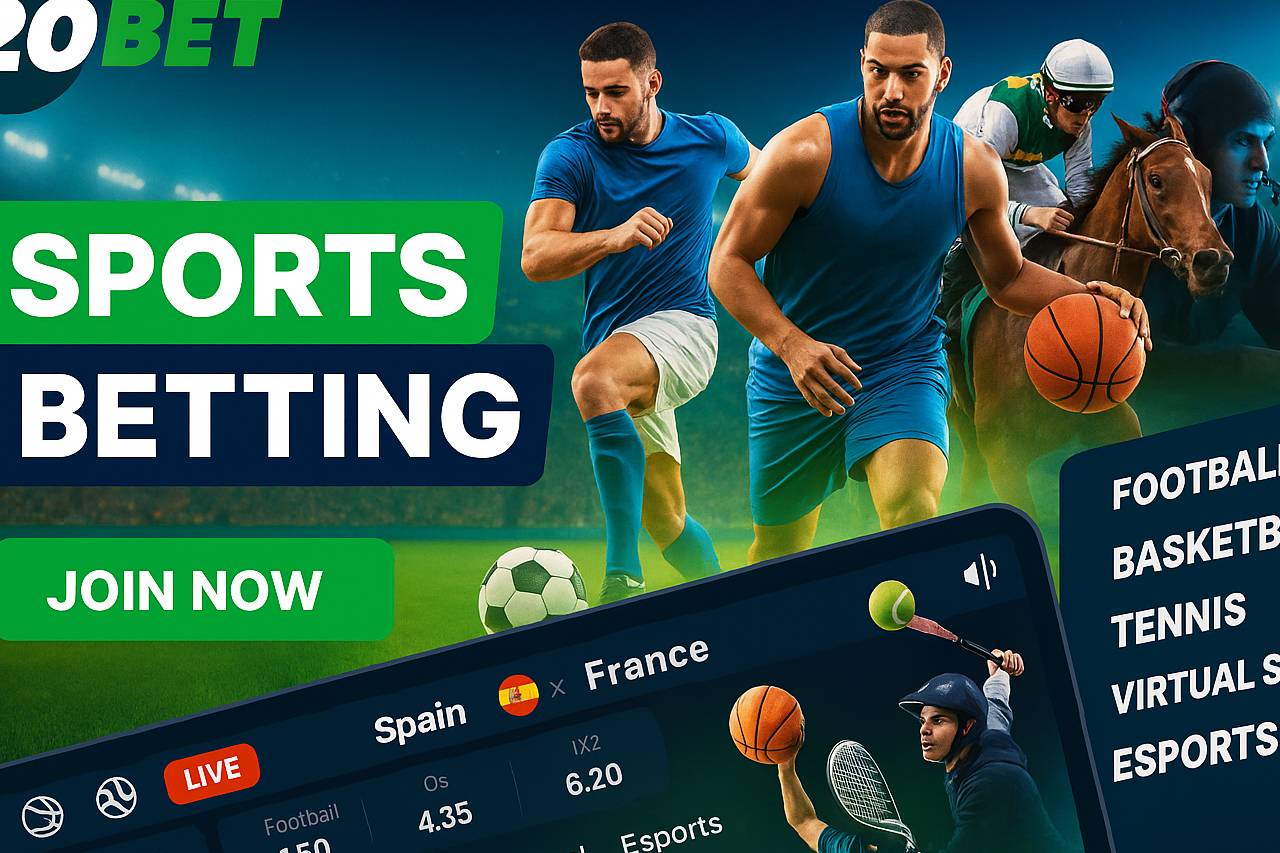 Aposte em apostas esportivas no cassino online 20BET