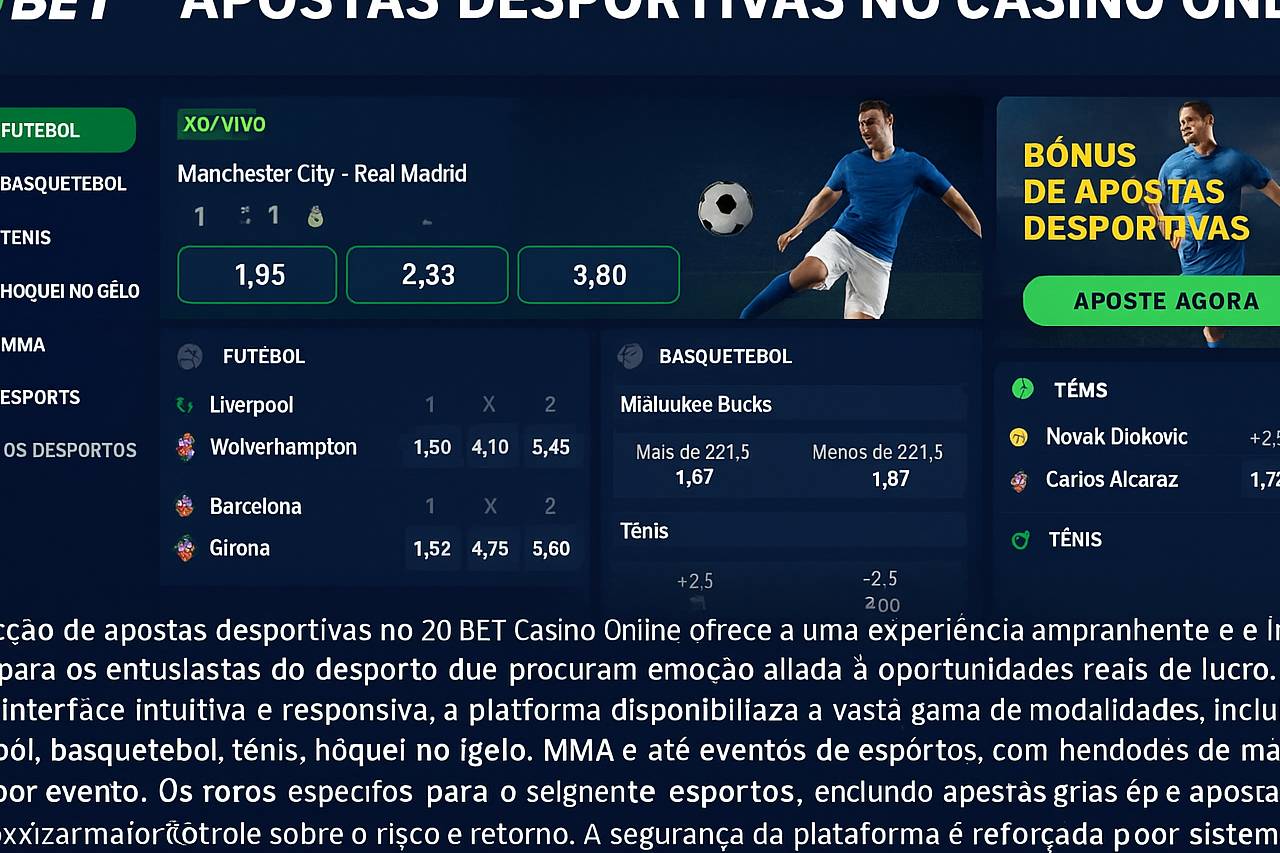 Apostas esportivas no cassino online 20BET
